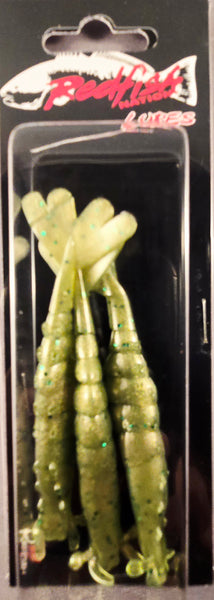 Redfish Nation 4" Soft Body Shrimp Soft Plastic Lure - Grass Green