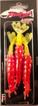 Redfish Nation 4" Soft Body Shrimp Soft Plastic Lure - Red Yellow tail