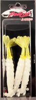 Redfish Nation 4" Soft Body Shrimp Soft Plastic Lure - White - Yellow
