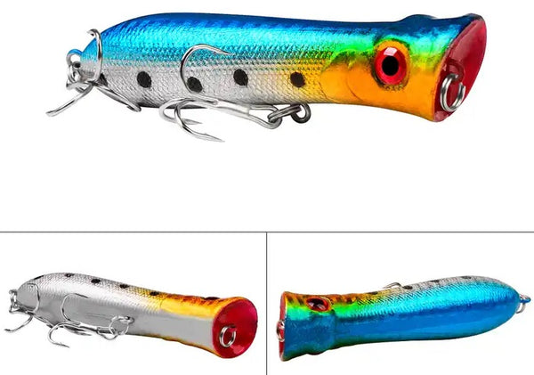 fish lure with bite sensitivity poe 3" Top water Popper Lure