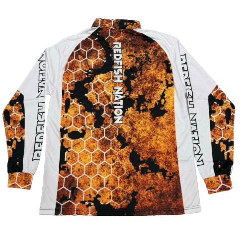 1/4 Zip Shirt Pro Redfish Nation Performance Orange Kryp