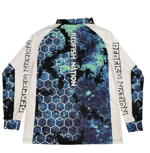 1/4 Zip Shirt Pro Redfish Nation Performance blue Kryp