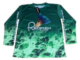 Redfish Nation Performance Fishing Shirt Long Sleeve - Green 1024