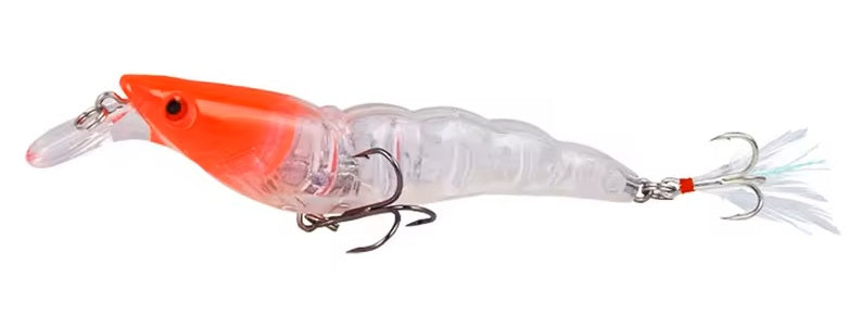 Redfish Nation Shrimp Crankbait Lure - Red & White