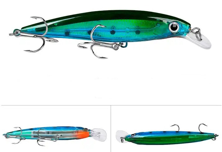 4 1/2" Twitch top water Lure for Fresh/Saltwater Blue/Green