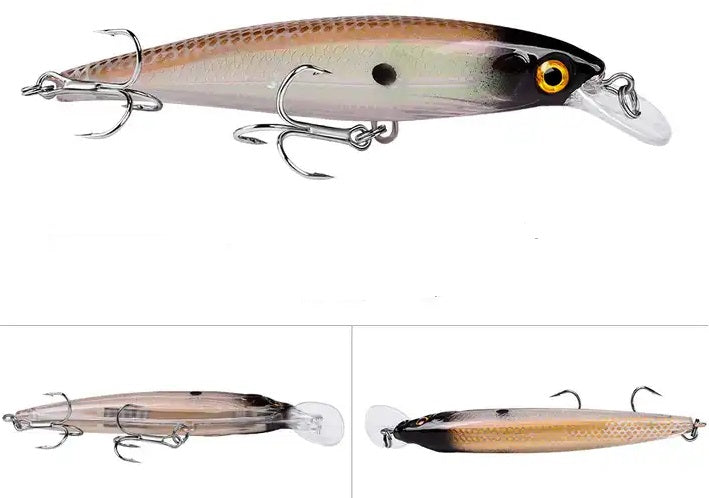 4 1/2" Twitch top water Lure for Fresh/Saltwater Brown/Black