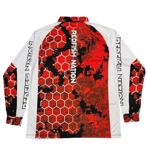1/4 Zip Shirt Pro Redfish Nation Performance Red Kryp