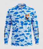 Redfish Nation Performance Blue Camo Redfish Drinking