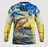 Redfish Nation Performance Lets go Fishing Shirt.