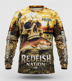 Redfish Nation Performance Skull head Yellow
