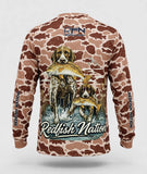 Redfish Nation Performance Brown Dog Hunting Design
