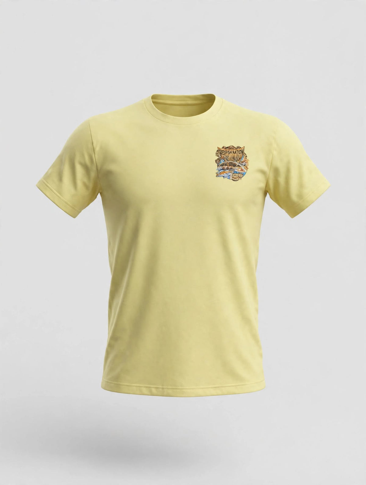 Short Sleeve Logo Redfish Nation T-Shirt Banana Cream RFN Logo