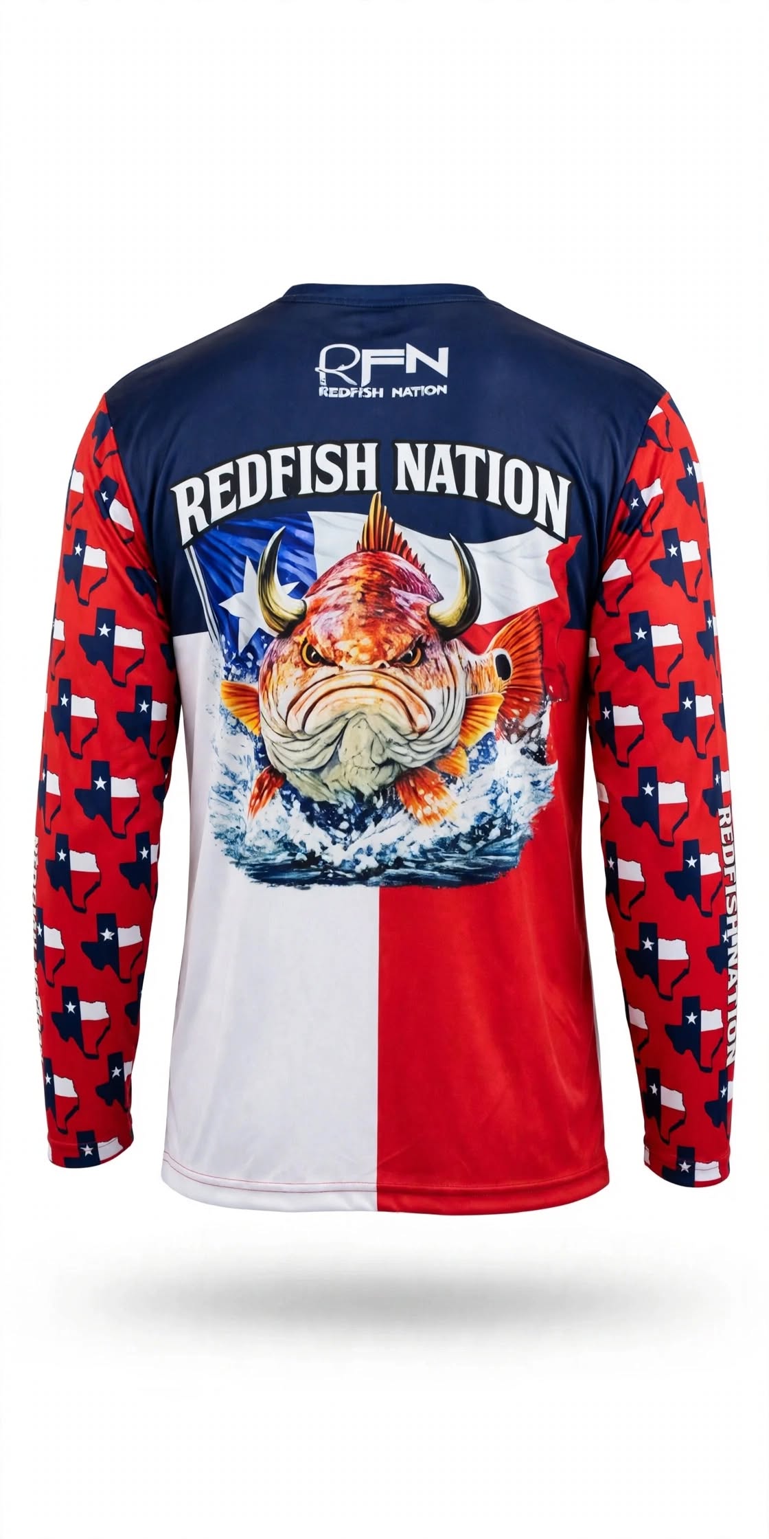 Redfish Nation Performance Lone Star Texas Fishing Shirt