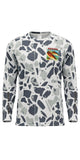 Redfish Nation Performance Splat Camo Grey Fishing Shirt