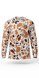 Redfish Nation Performance Splat Camo Brown Fishing Shirt