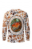Redfish Nation Performance Splat Camo Brown Fishing Shirt