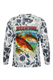 Redfish Nation Performance Splat Camo Grey Fishing Shirt