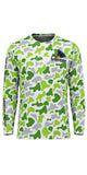 Redfish Nation Performance Standard Camo Lime Green Fishing Shirt
