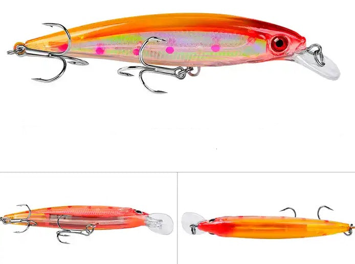 4 1/2" Twitch top water Lure for Fresh/Saltwater orange