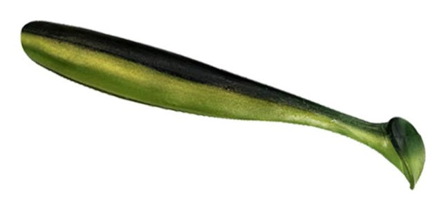 Soft Plastic Paddle Tail Lures 4 3/4"  -  Slim Shady - Black - Green