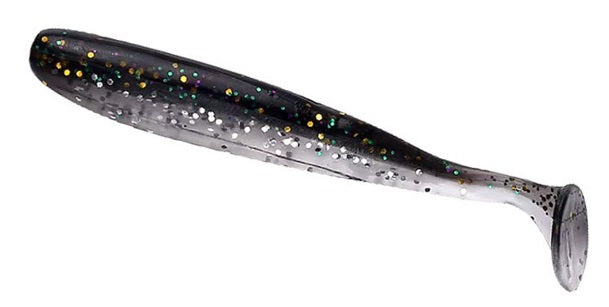 Soft Plastic Paddle Tail Lures 4 3/4"  -  Slim Shady - Black - Silver
