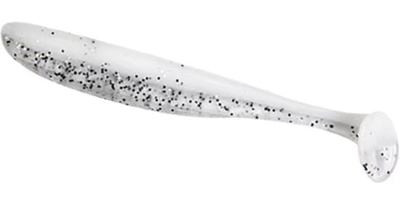 Soft Plastic Paddle Tail Lures 4 3/4"  -  Slim Shady - White  and Silver