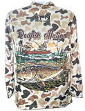 Redfish Nation Performance Redfish Shirt Original Camo Brown