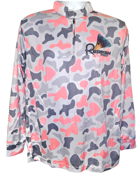 Redfish Nation Performance Redfish Shirt Original Camo Pink