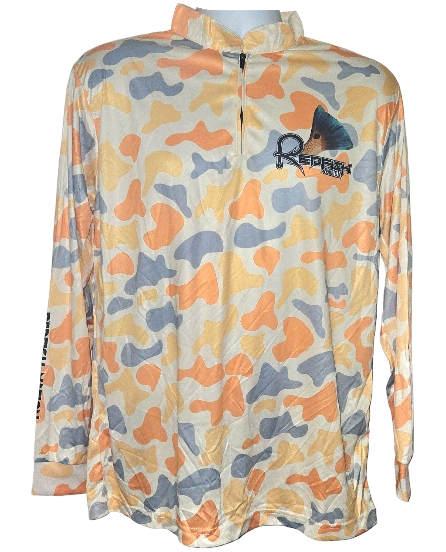 Redfish Nation Performance Redfish Shirt Original Camo Orange