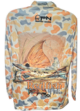 Redfish Nation Performance Redfish Shirt Original Camo Orange