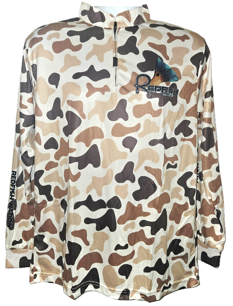 Redfish Nation Performance Redfish Shirt Original Camo Brown