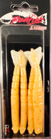 Redfish Nation 4" Shrimp Tail Soft Plastic Lure - Tail Cream Brown - White