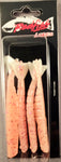 Redfish Nation 4" Shrimp Tail Soft Plastic Lure - Tail Pink - White