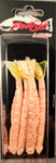 Redfish Nation 4" Shrimp Tail Soft Plastic Lure - Tail Pink - Yellow