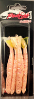 Redfish Nation 4" Shrimp Tail Soft Plastic Lure - Tail Pink - Yellow
