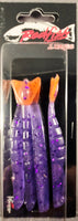 Redfish Nation 4" Shrimp Tail Soft Plastic Lure - Tail Purple - Orange