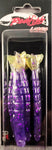 Redfish Nation 4" Shrimp Tail Soft Plastic Lure - Tail Purple - Yellow
