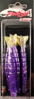 Redfish Nation 4" Shrimp Tail Soft Plastic Lure - Tail Purple - Yellow
