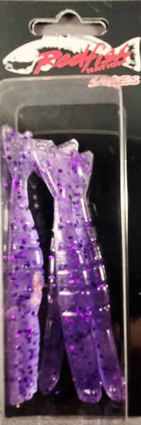 Redfish Nation 4" Shrimp Tail Soft Plastic Lure - Tail Purple
