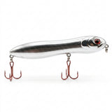 4-inch Silver Bullet Knocker topwater lure on pure white studio background