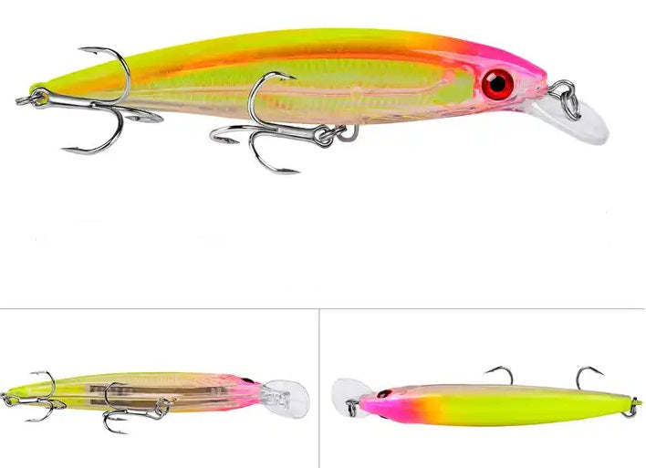 4 1/2" Twitch top water Lure for Fresh/Saltwater Yellow