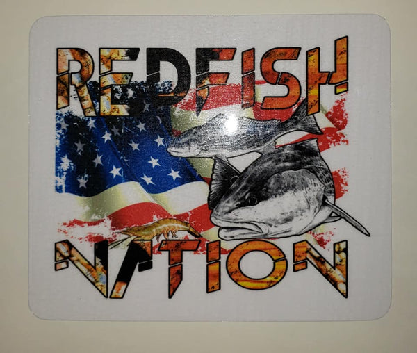 Redfish Nation printed decal - US design