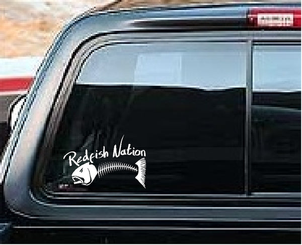 Redfish Nation Redfish Logo Decal - Redfish Skeleton RF2019
