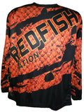 Redfish Nation Performance Black / Orange Flame Scales