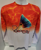 Redfish Nation Performance Long Sleeve Shirt - Orange/White Camo - 2022NOV