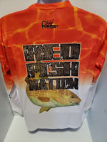 Redfish Nation Performance Long Sleeve Shirt - Orange/White Camo - 2022NOV