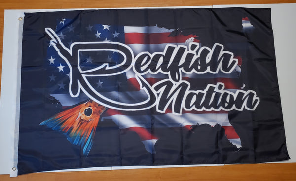 3x5' Large Redfish Nation Flag