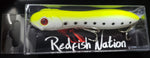 4" Double Knocker Yellow Pockadot Top water lure