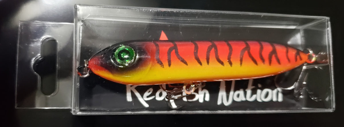 4" Orange Tiger RFN Submarine top water lure