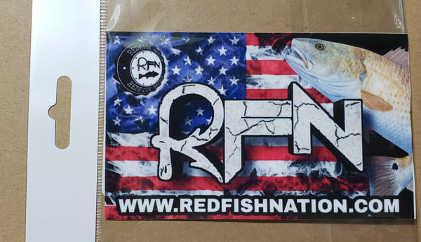 Redfish Nation printed decal - RFN Flag 2022
